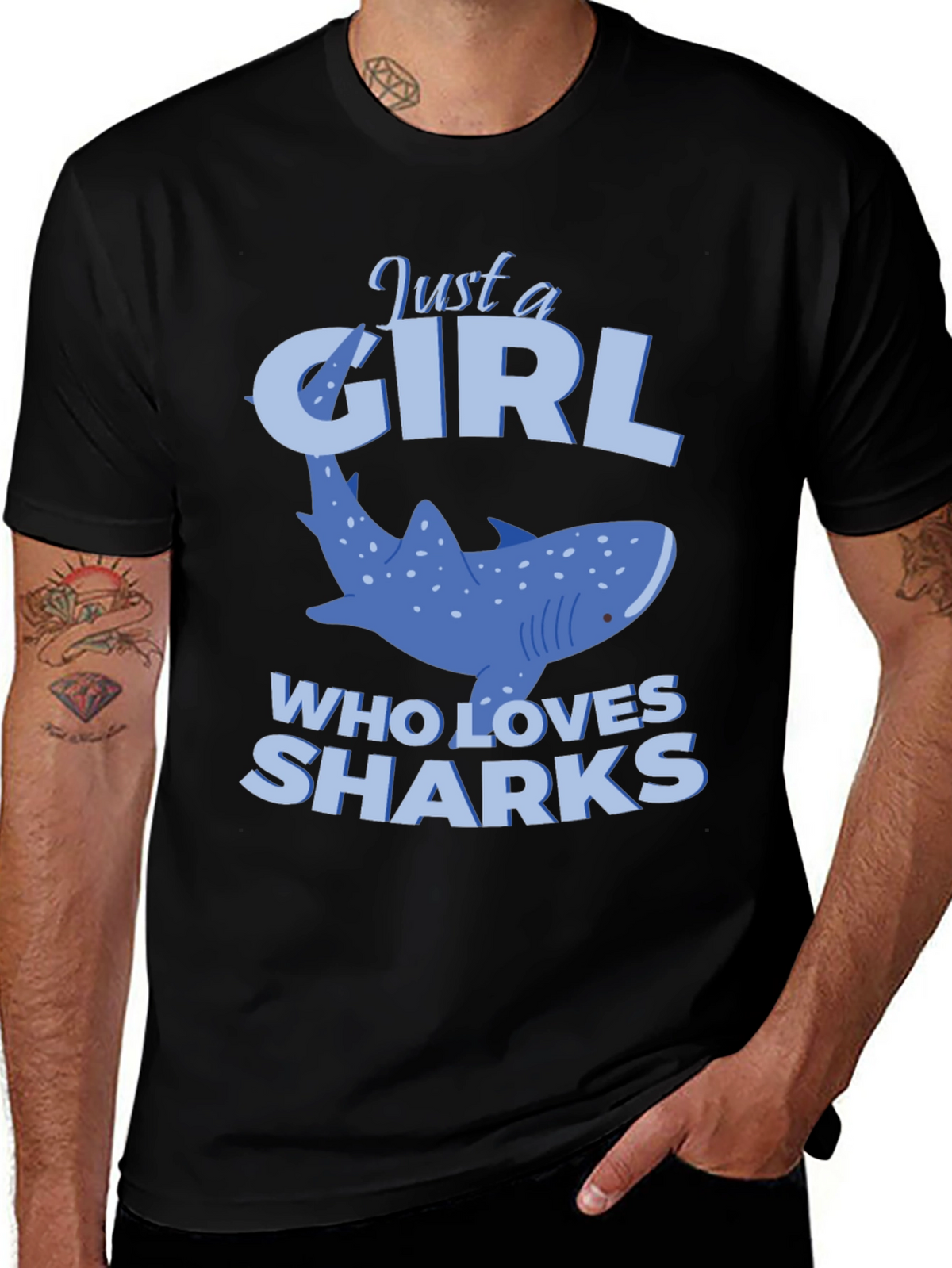 Just a Girl Who Loves Sharks T-Shirt