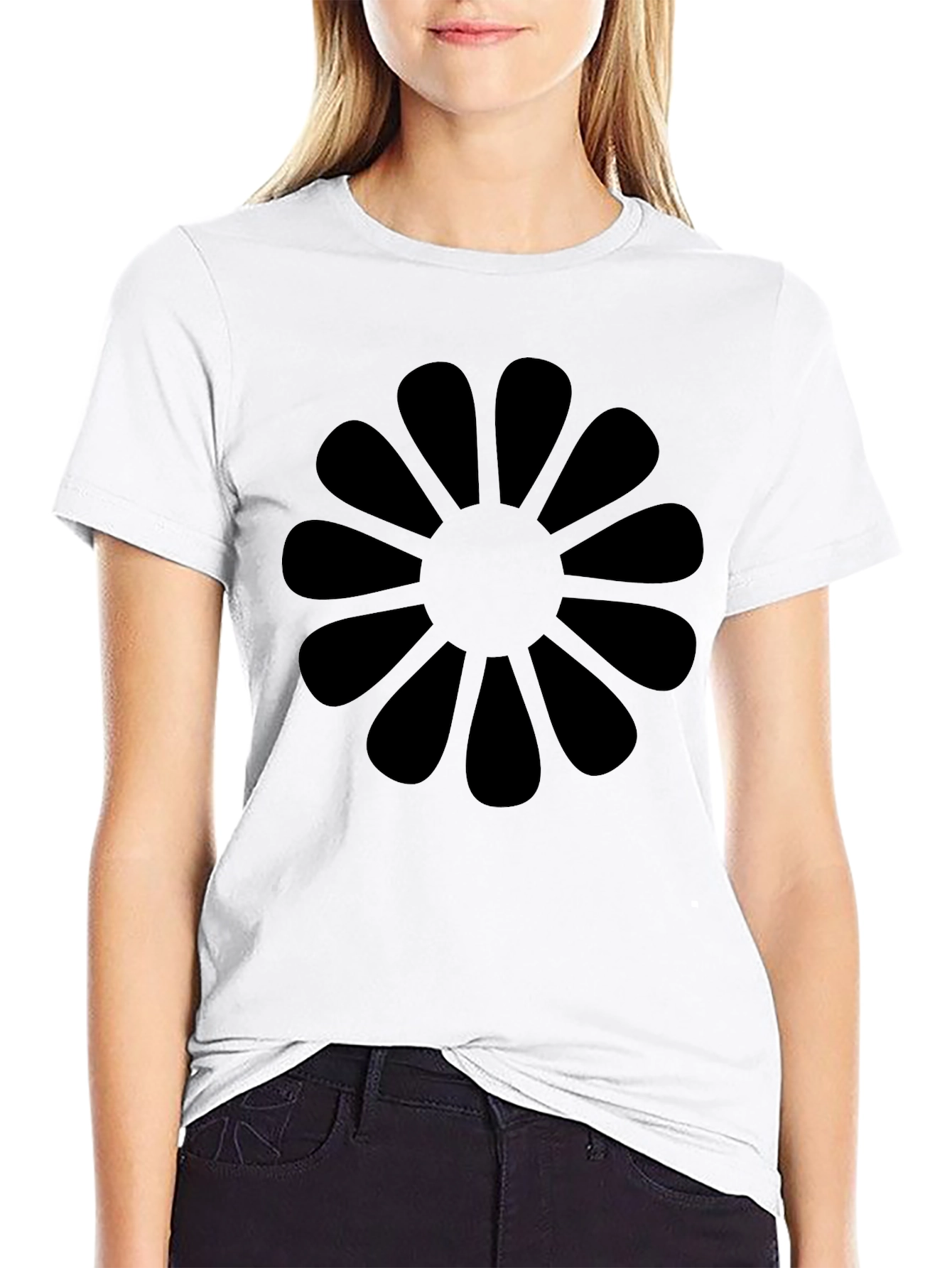 Black Flower Graphic Tee