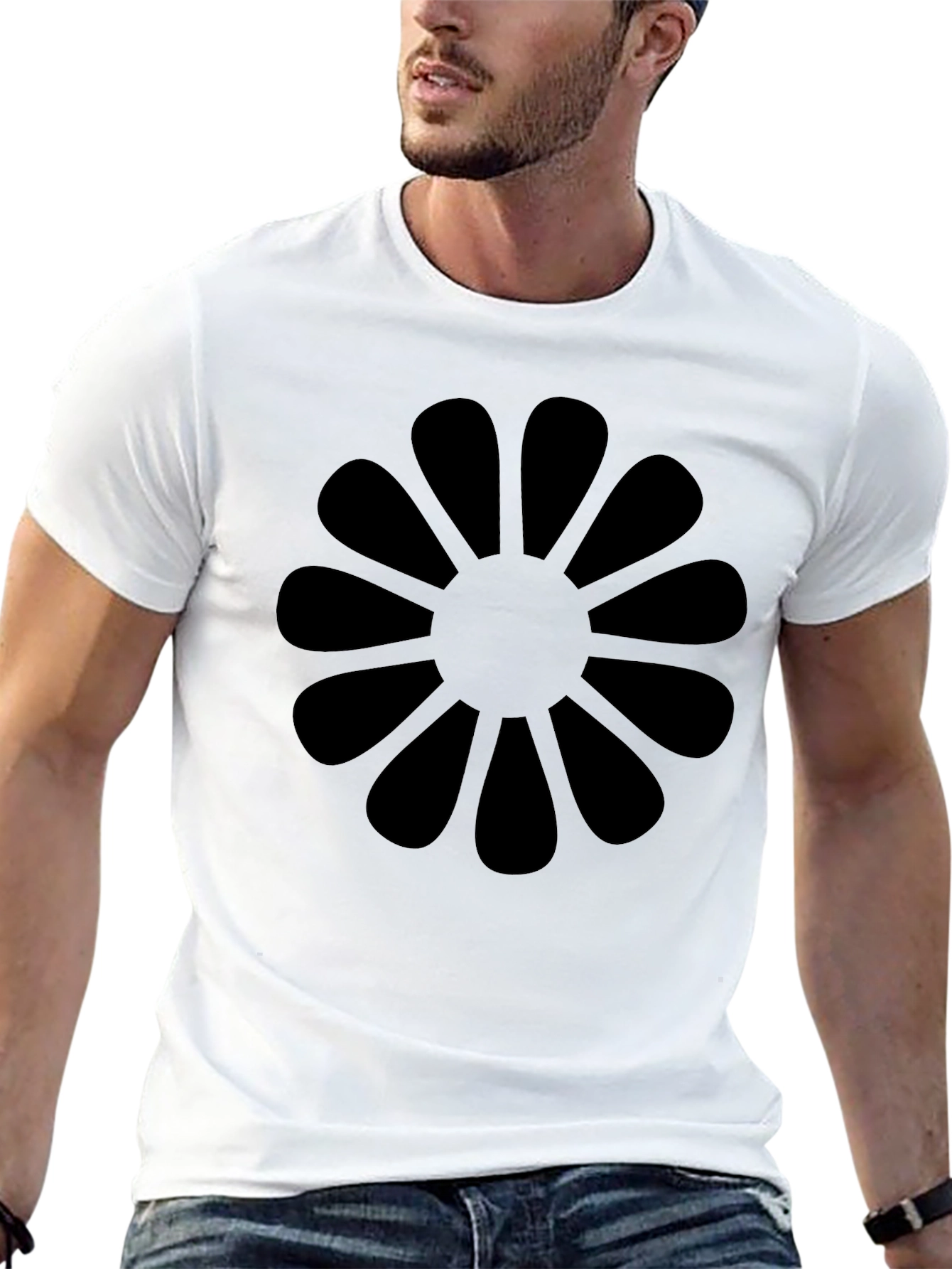 Black Flower Graphic Tee