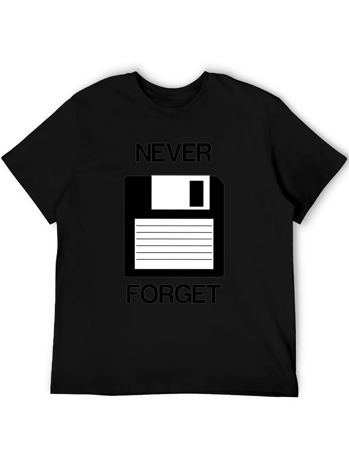 Retro Floppy Disk T-Shirt - Never Forget
