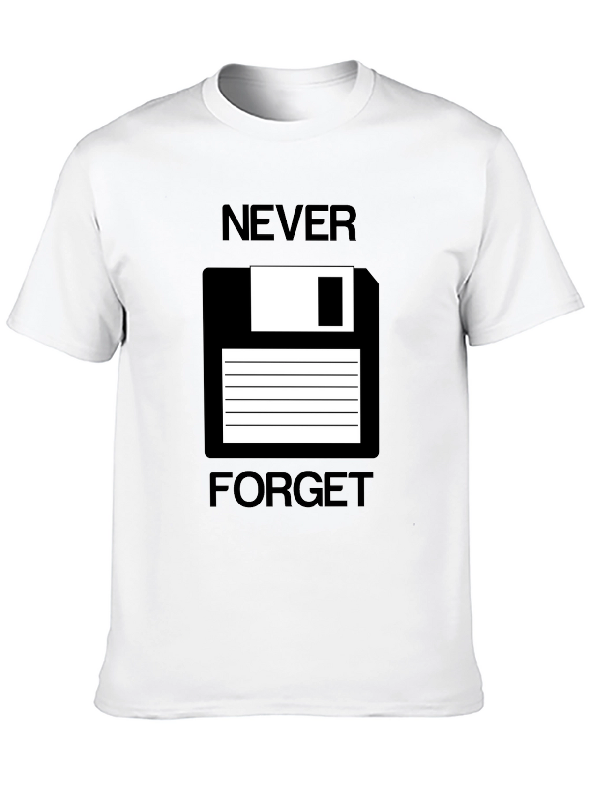 Retro Floppy Disk T-Shirt - Never Forget