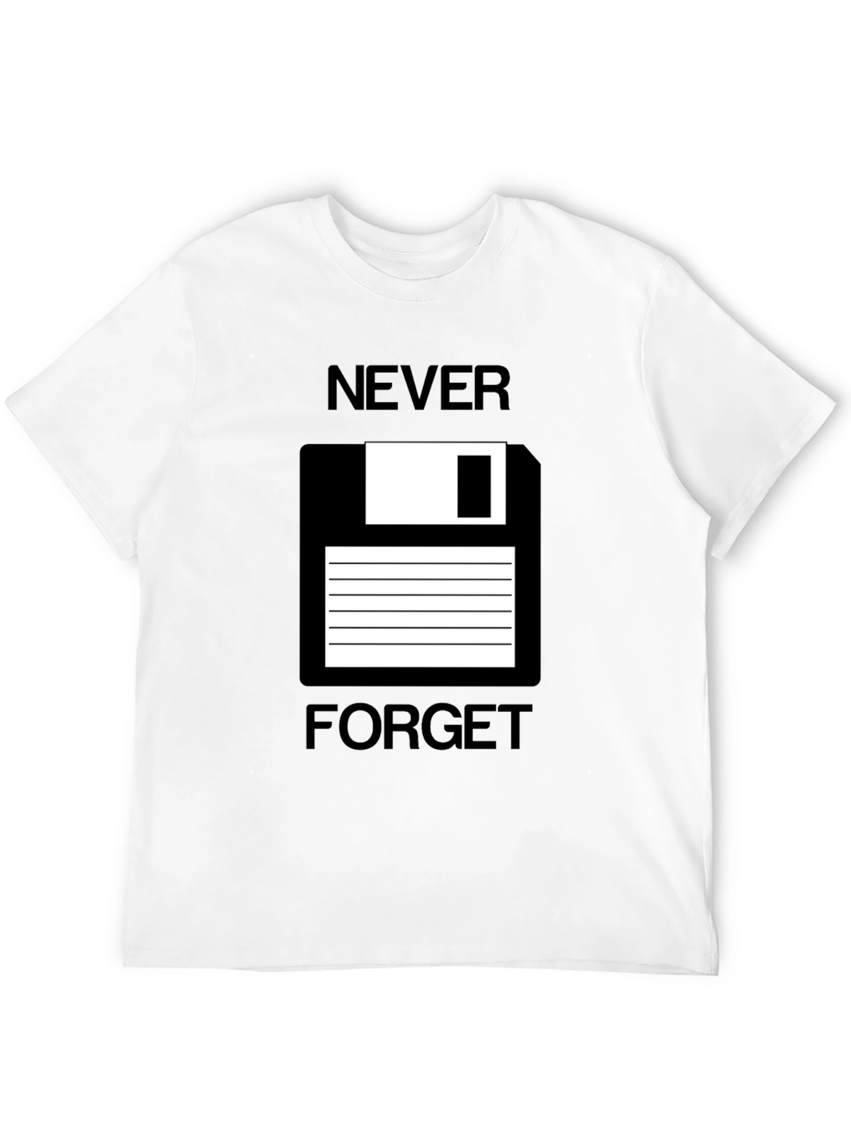 Retro Floppy Disk T-Shirt - Never Forget