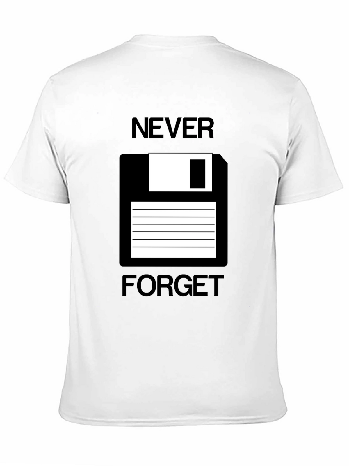 Retro Floppy Disk T-Shirt - Never Forget