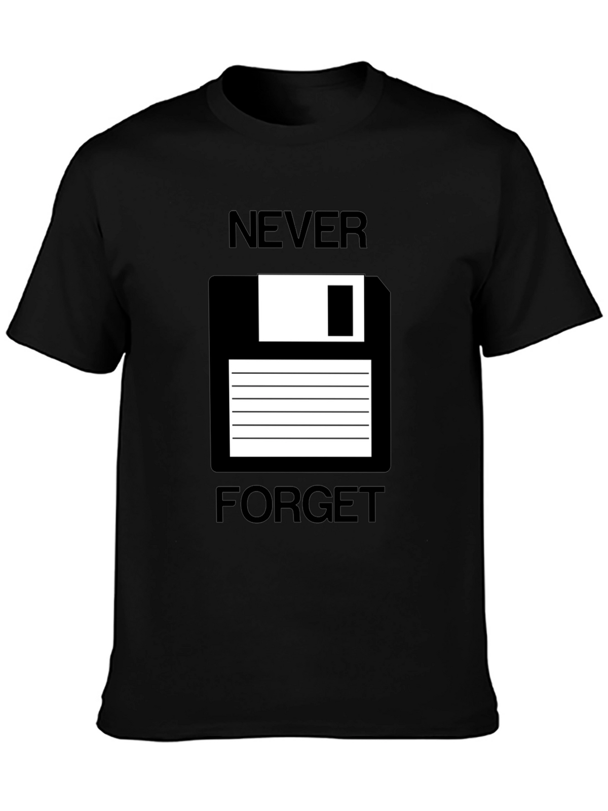 Retro Floppy Disk T-Shirt - Never Forget