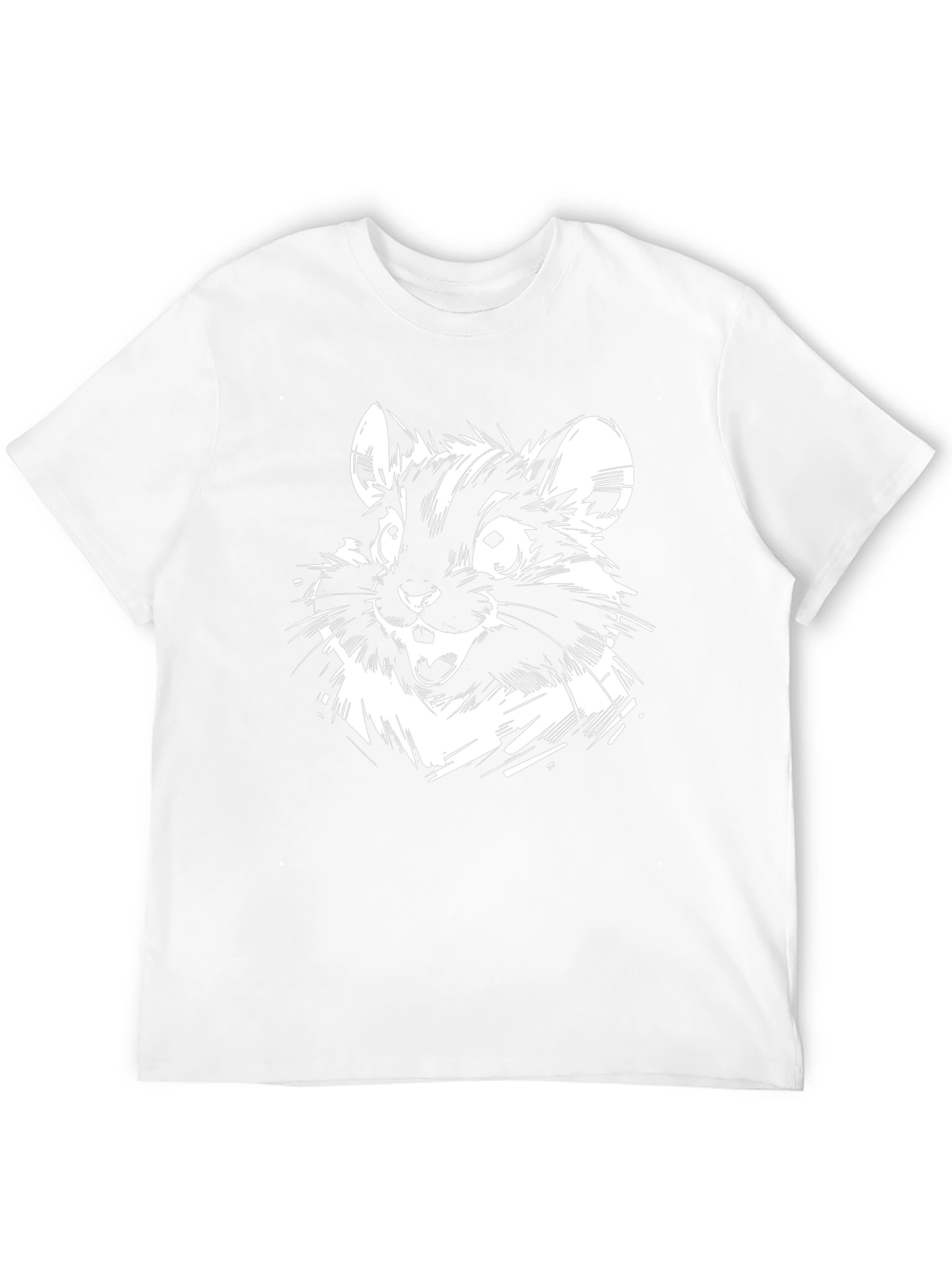 Cartoon Chinchilla Black T-Shirt