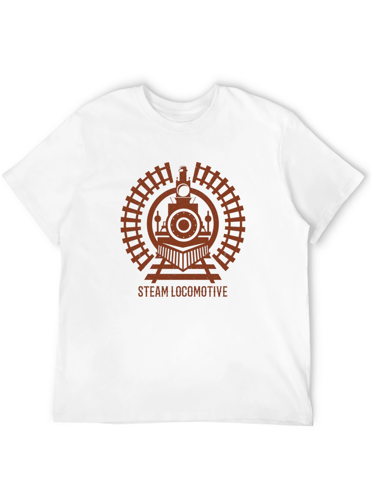 Steam Locomotive Graphic Tee - Train Lover T-Shirt