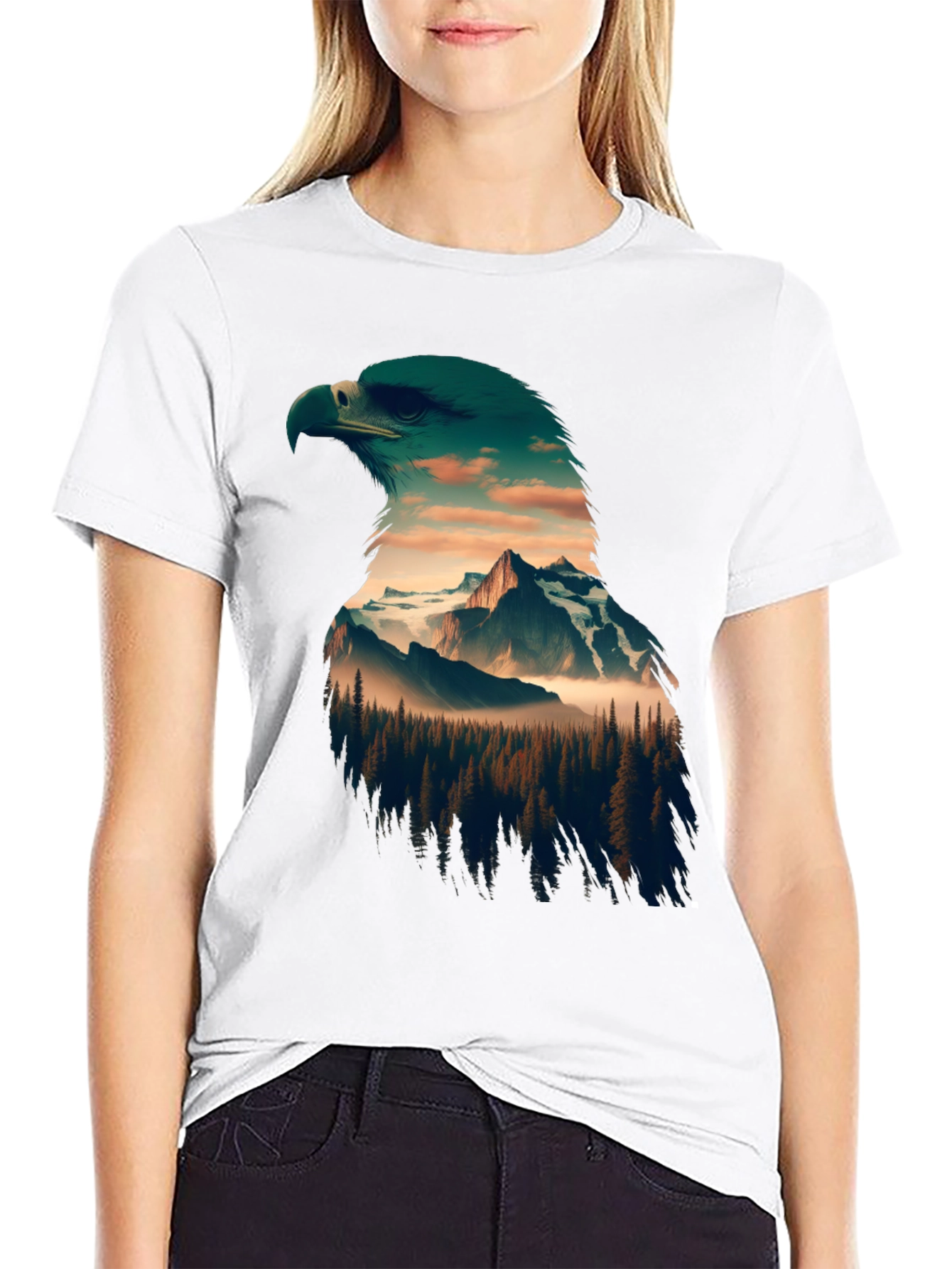 Eagle Mountain Print Black T-Shirt