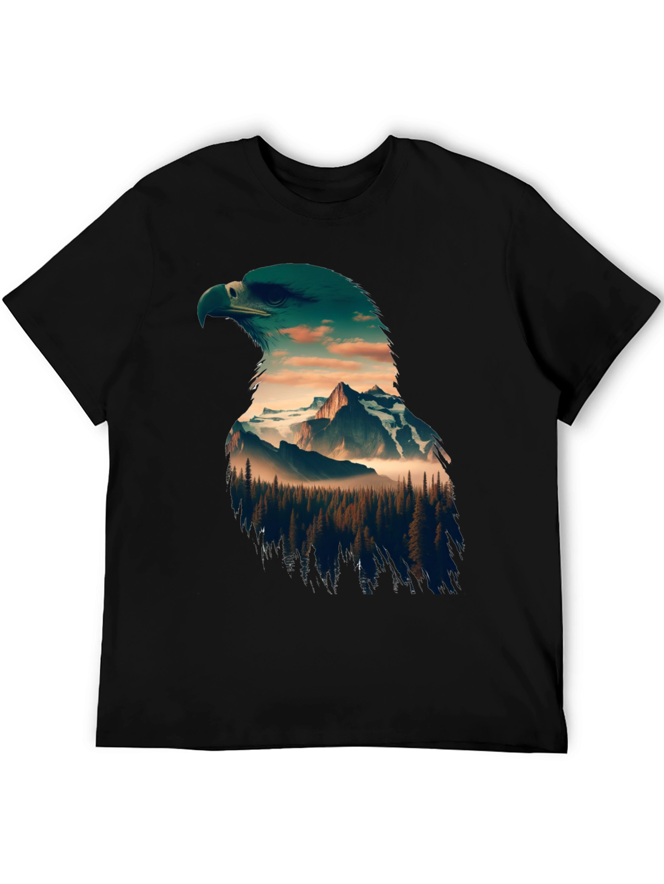 Eagle Mountain Print Black T-Shirt