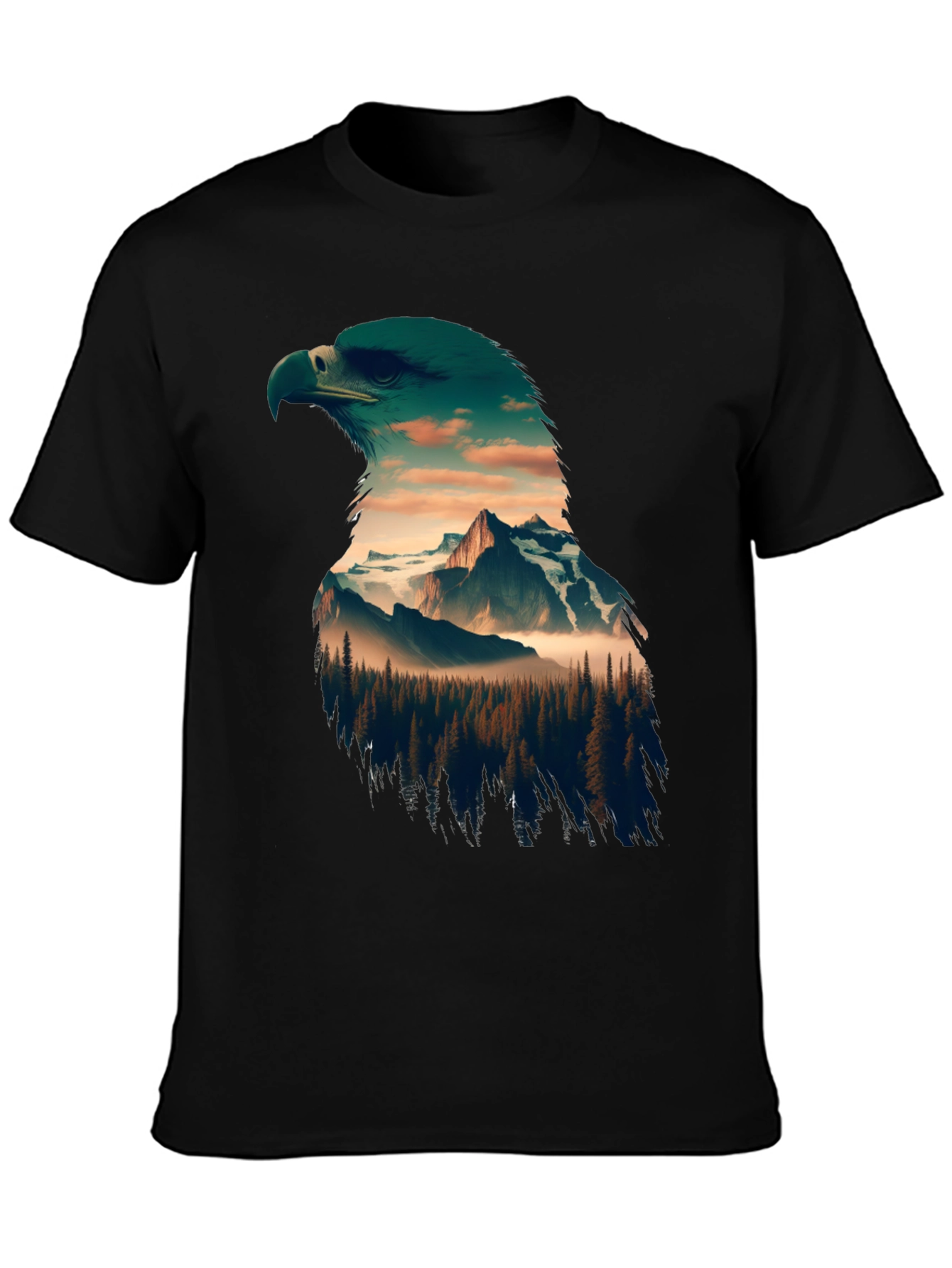 Eagle Mountain Print Black T-Shirt