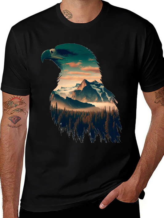 Eagle Mountain Print Black T-Shirt