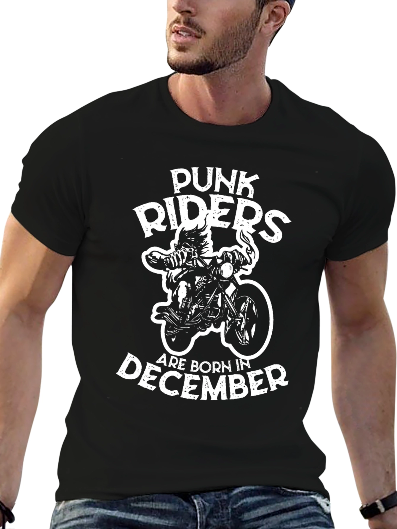 Punk Riders Born in December Graphic T-Shirt