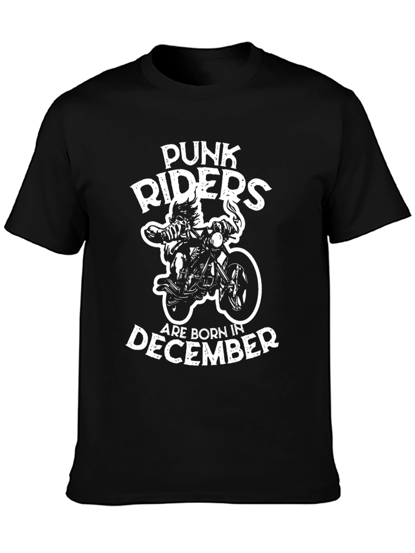 Punk Riders Born in December Graphic T-Shirt