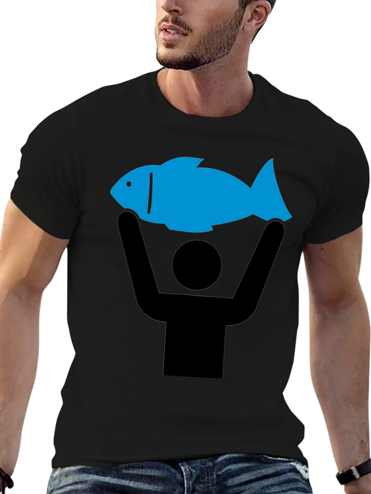 Graphic Tee: Fish Pictogram