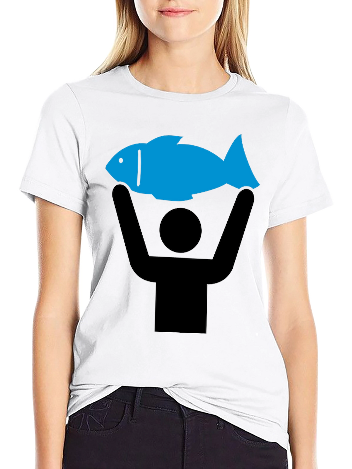 Graphic Tee: Fish Pictogram