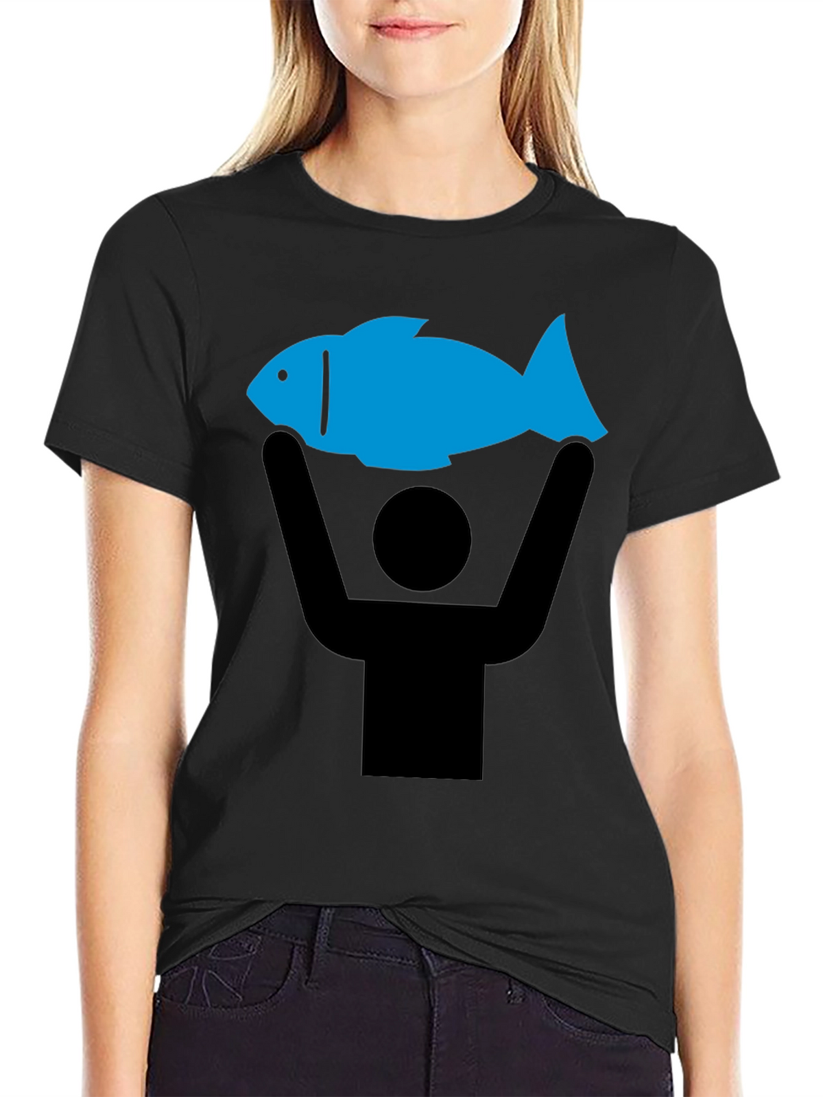Graphic Tee: Fish Pictogram
