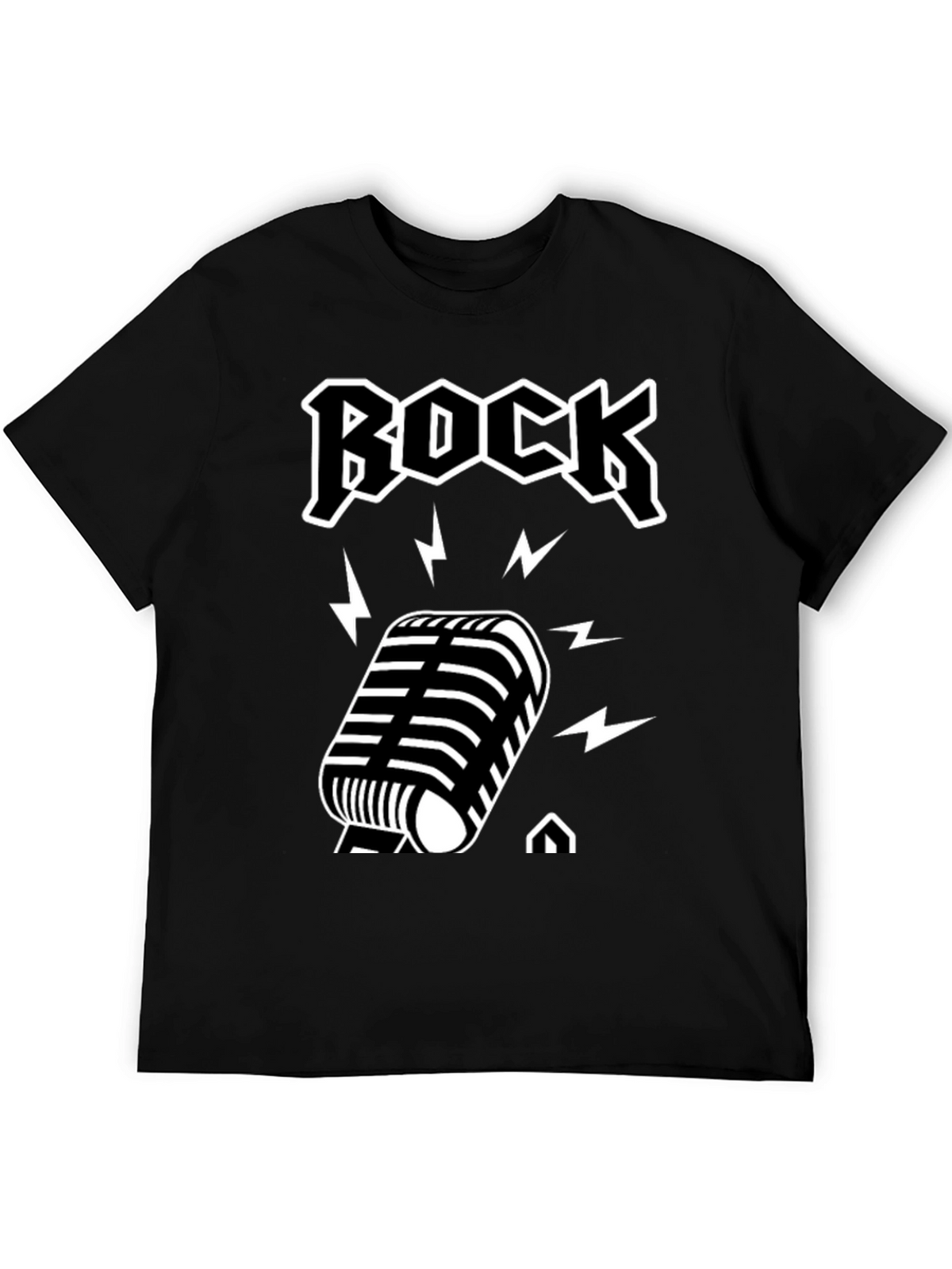 Rock Music T-Shirt with Microphone Design