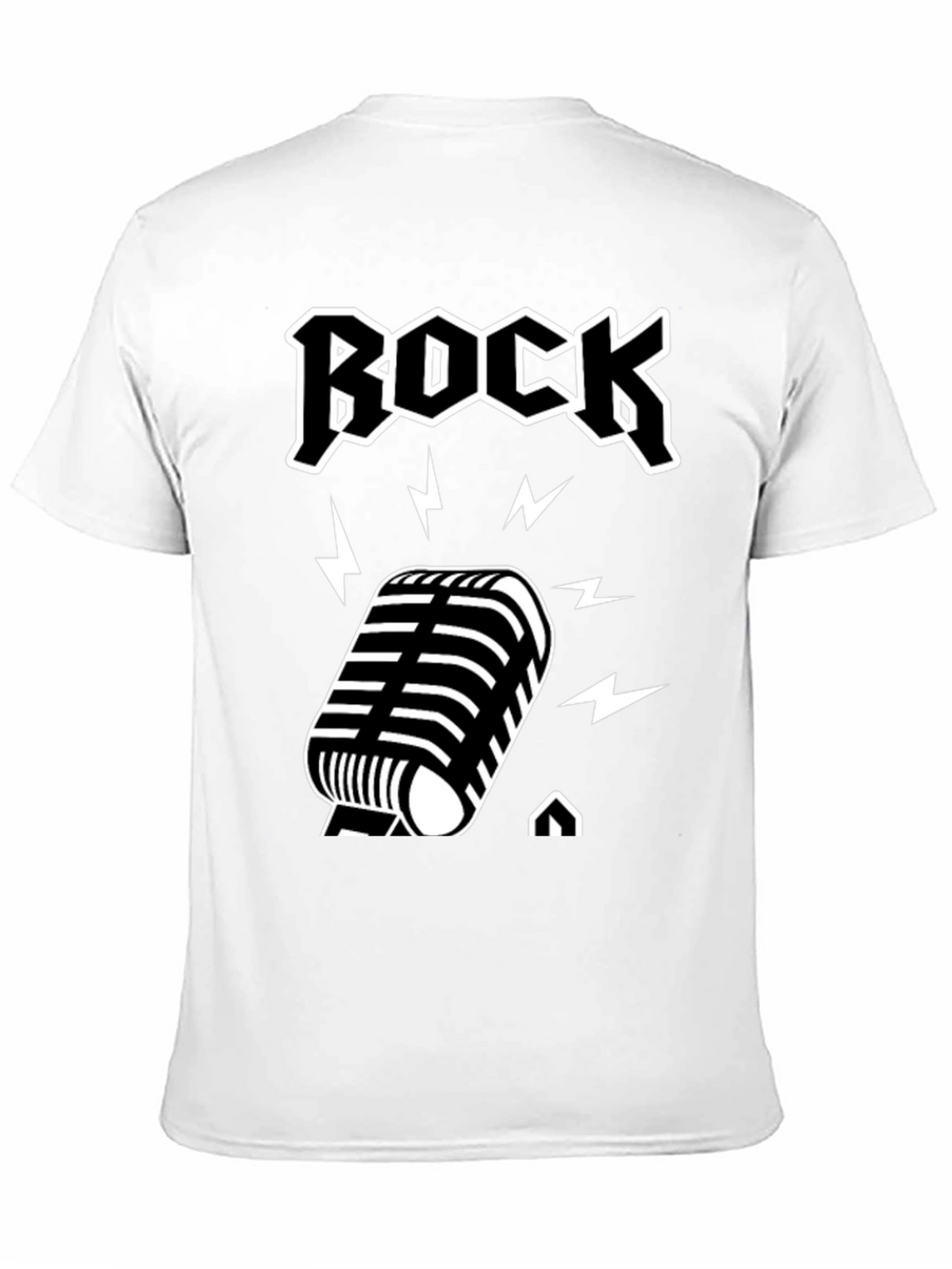 Rock Music T-Shirt with Microphone Design