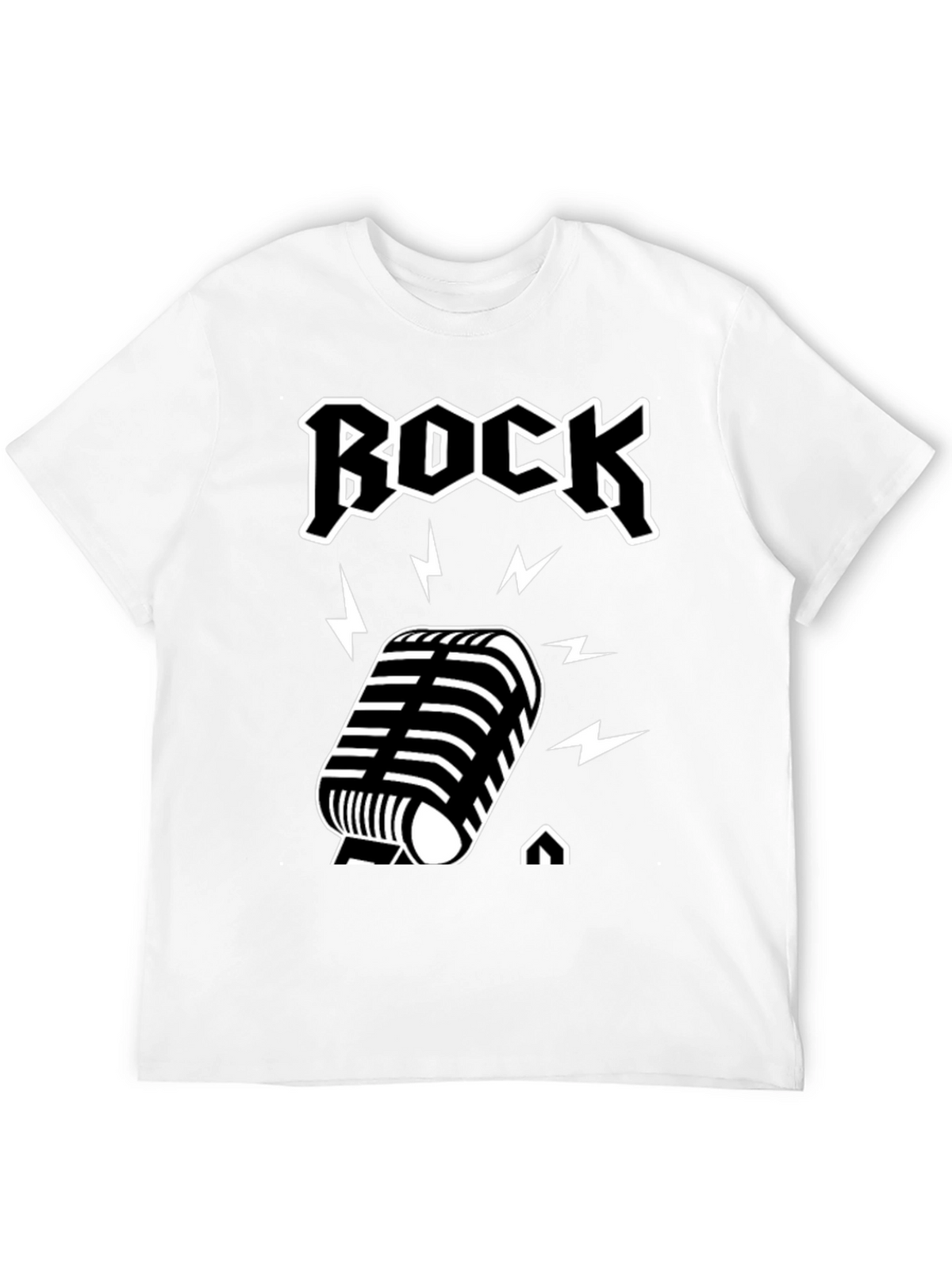 Rock Music T-Shirt with Microphone Design