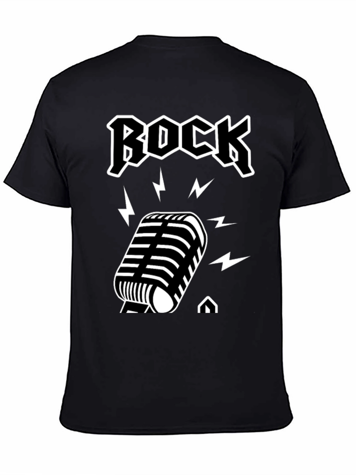Rock Music T-Shirt with Microphone Design