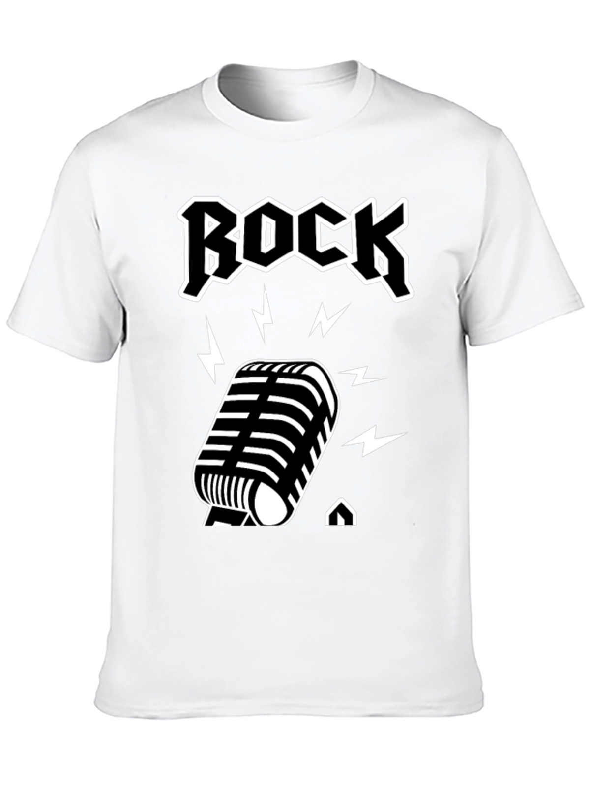Rock Music T-Shirt with Microphone Design