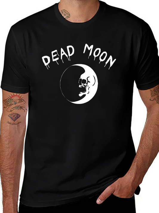 Dead Moon Graphic Tee - Skull Crescent T-Shirt