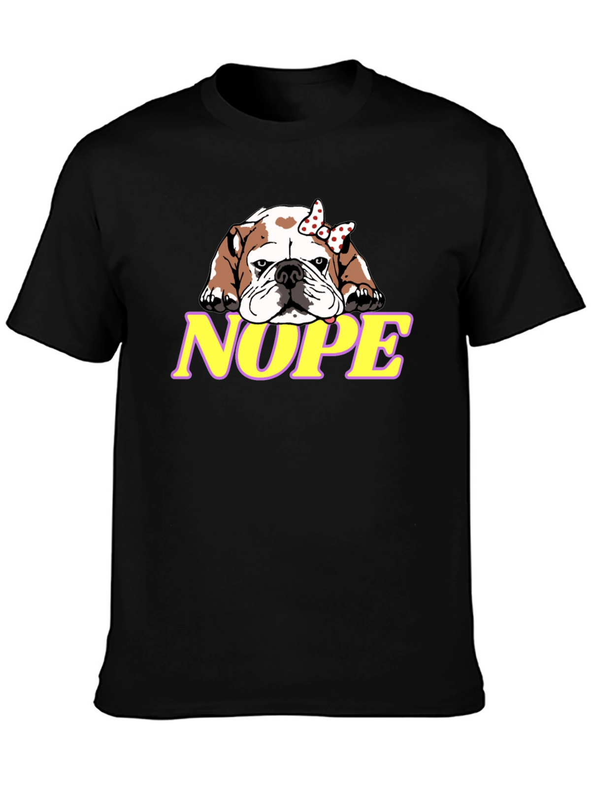 Nope Bulldog Graphic Tee - Cute Dog T-Shirt
