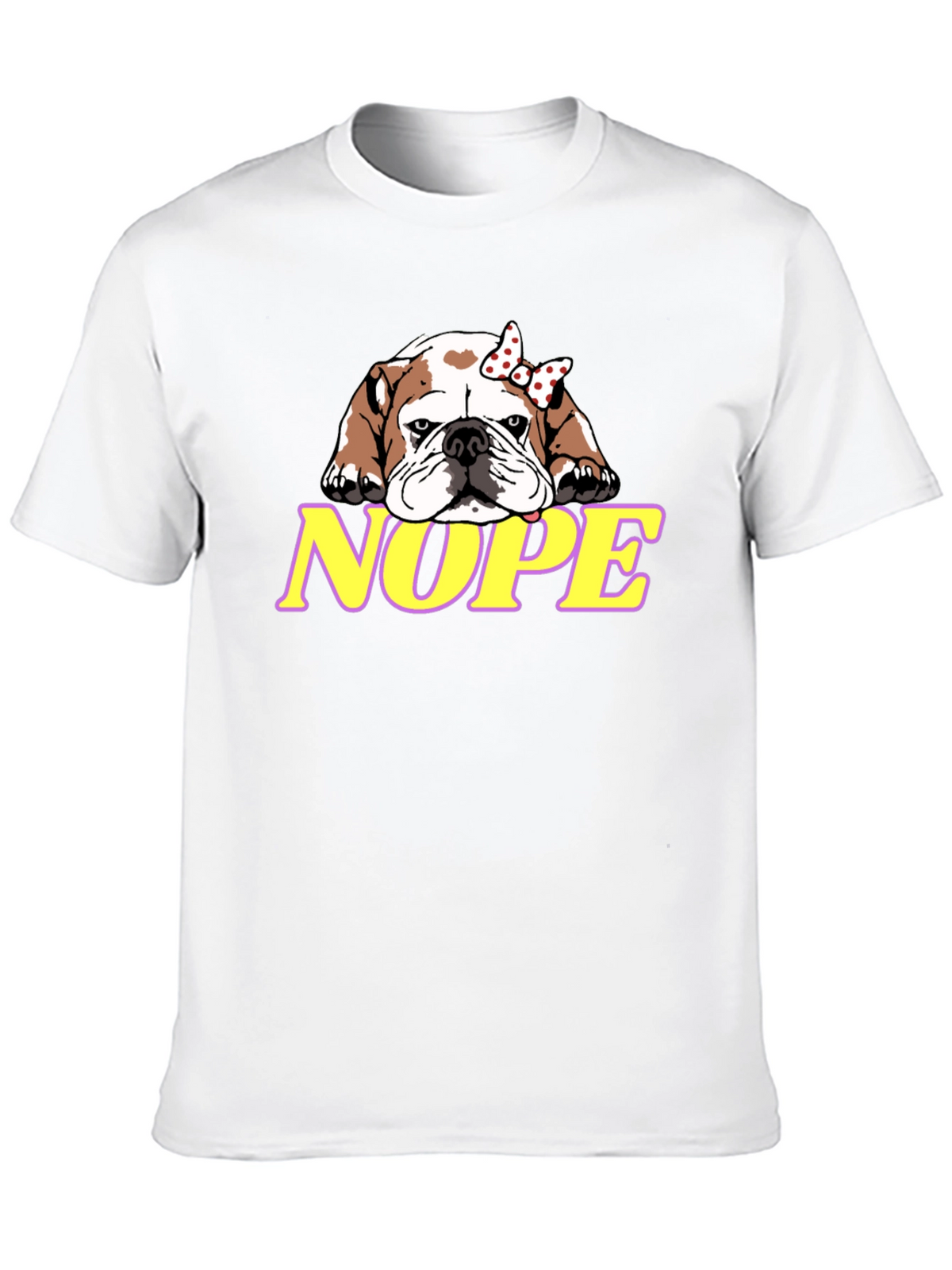 Nope Bulldog Graphic Tee - Cute Dog T-Shirt