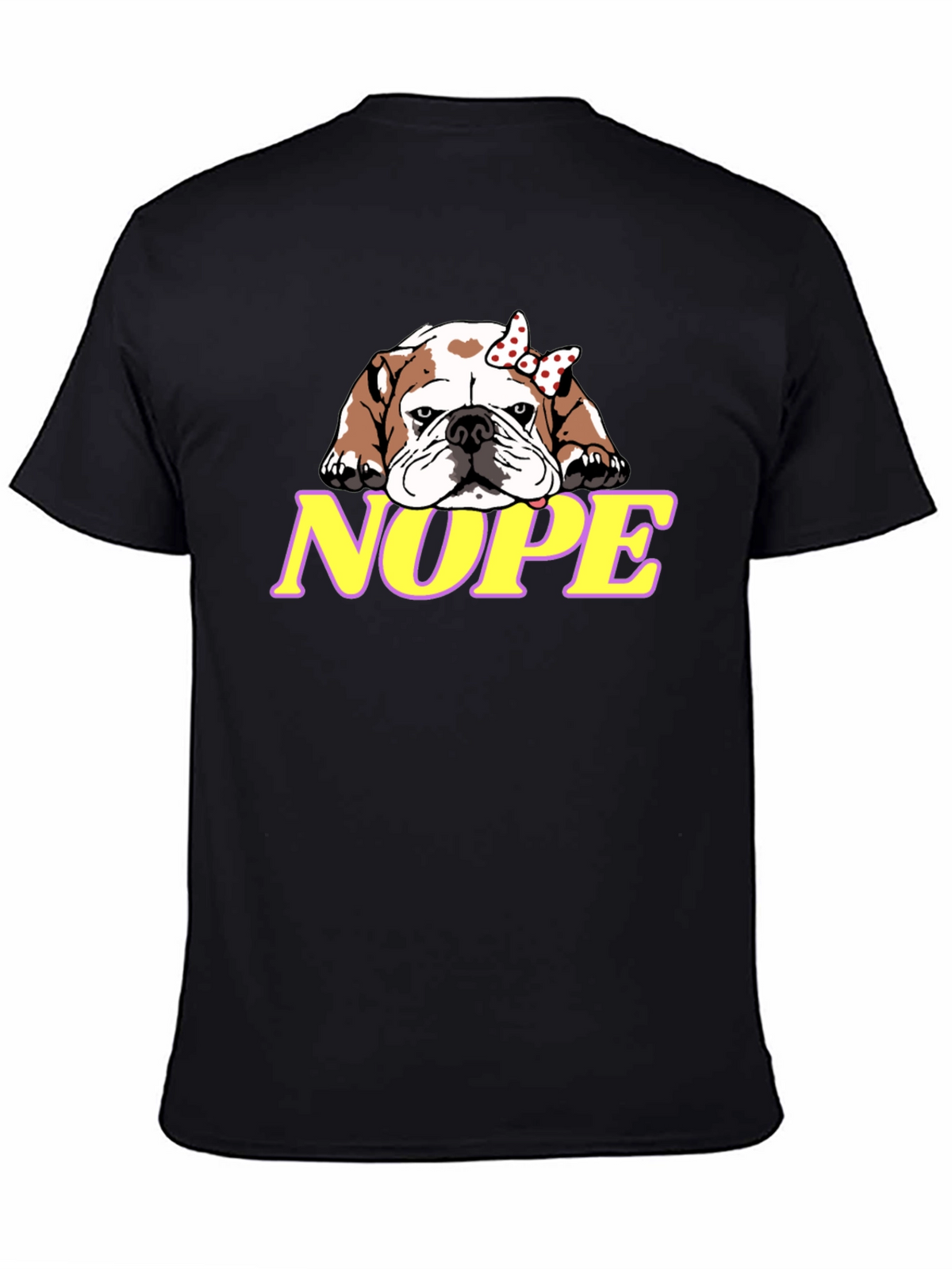 Nope Bulldog Graphic Tee - Cute Dog T-Shirt