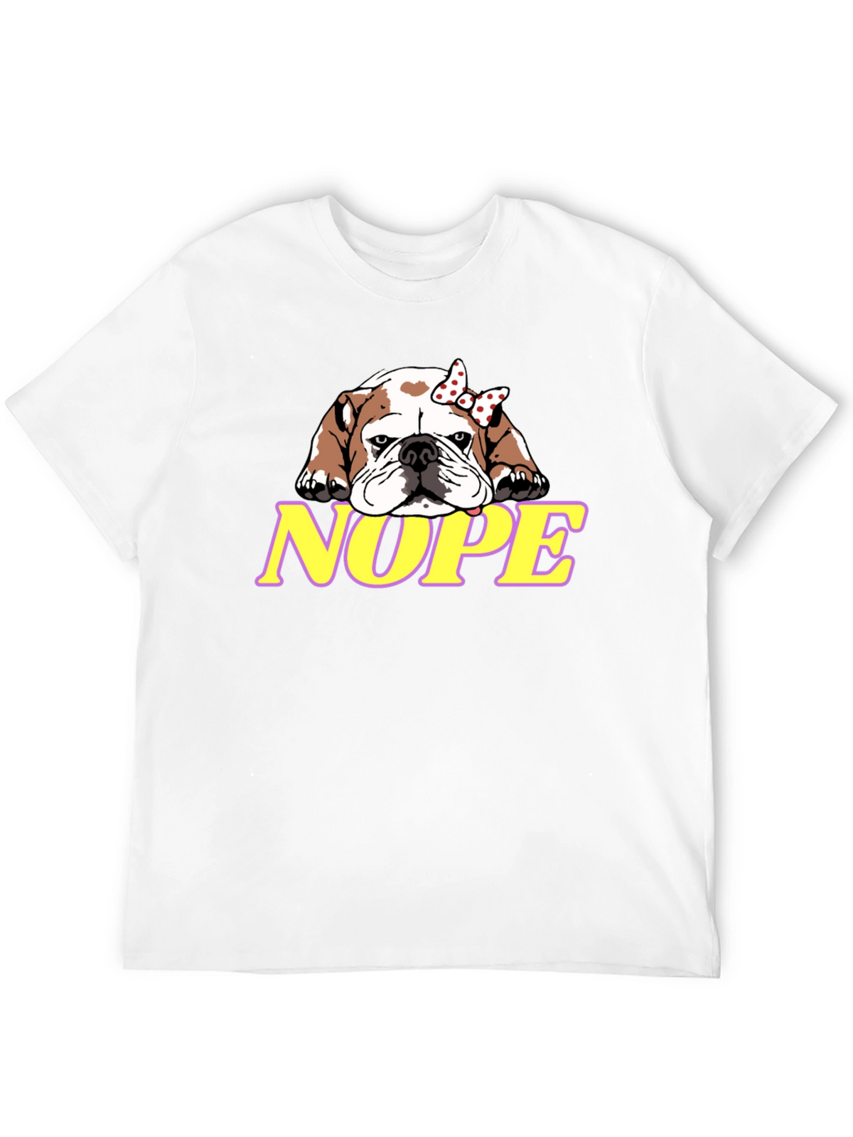 Nope Bulldog Graphic Tee - Cute Dog T-Shirt
