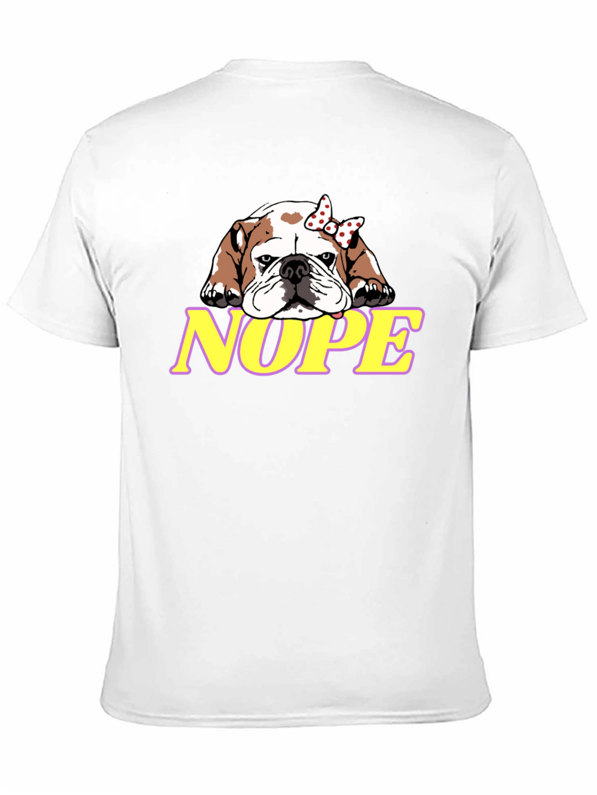 Nope Bulldog Graphic Tee - Cute Dog T-Shirt