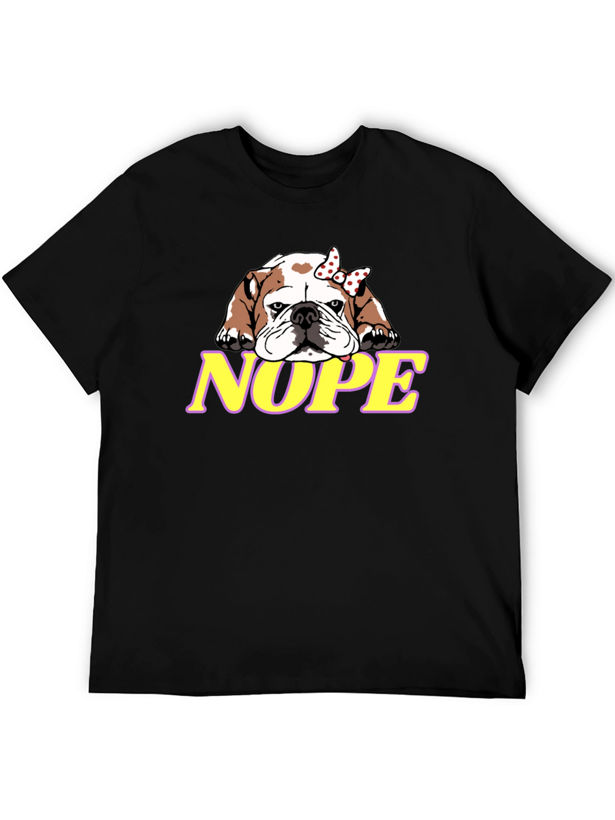 Nope Bulldog Graphic Tee - Cute Dog T-Shirt