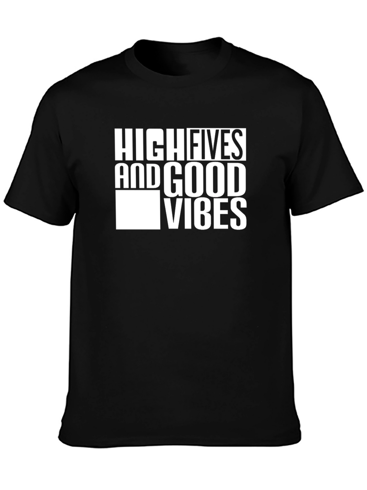 High Fives & Good Vibes Black T-Shirt