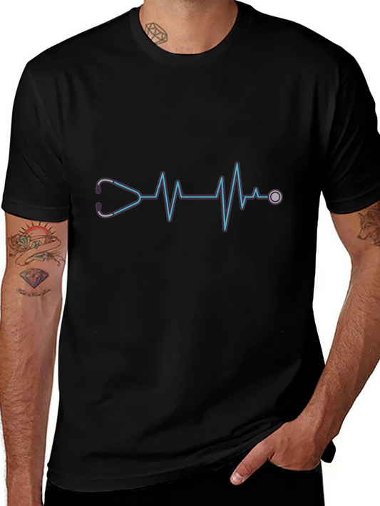 Stethoscope Heartbeat Graphic Tee