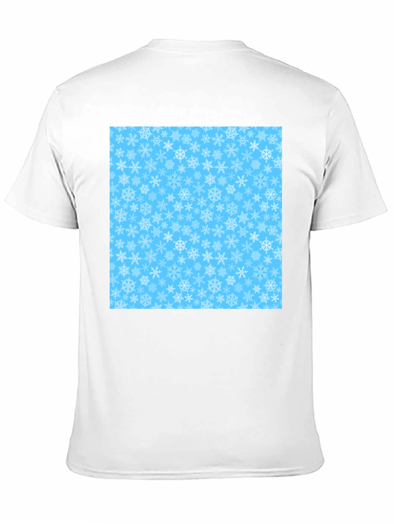 Winter Snowflake Pattern T-Shirt - Black