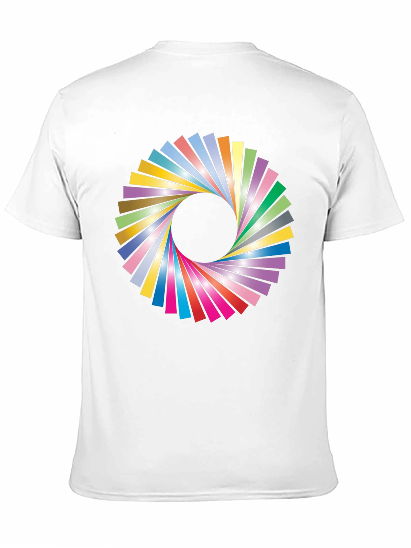 Vibrant Geometric Circle Graphic Black T-Shirt