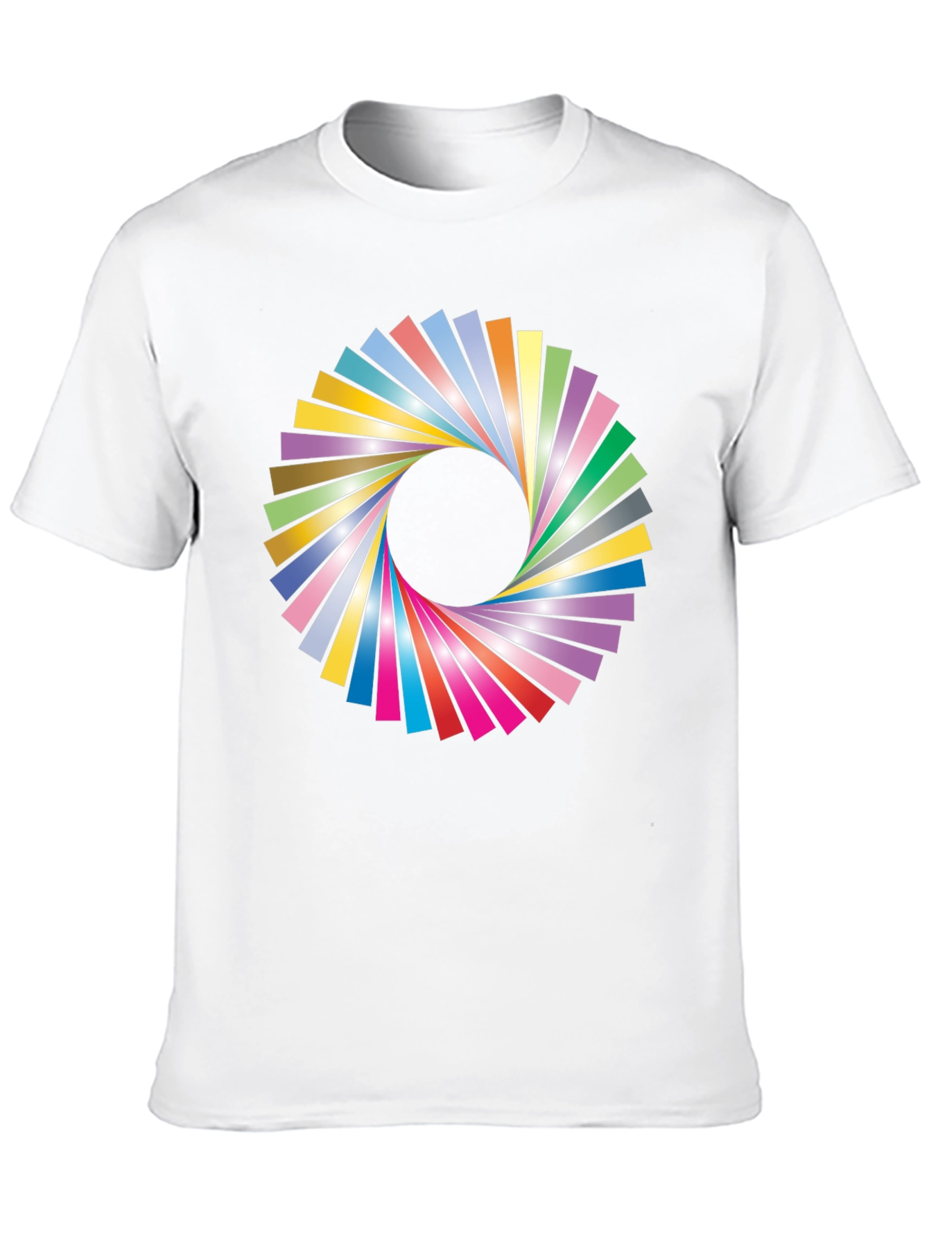 Vibrant Geometric Circle Graphic Black T-Shirt