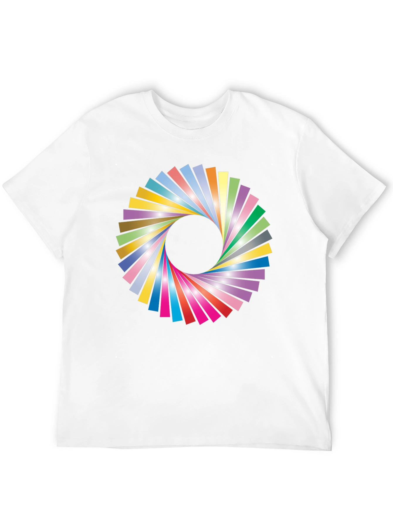 Vibrant Geometric Circle Graphic Black T-Shirt