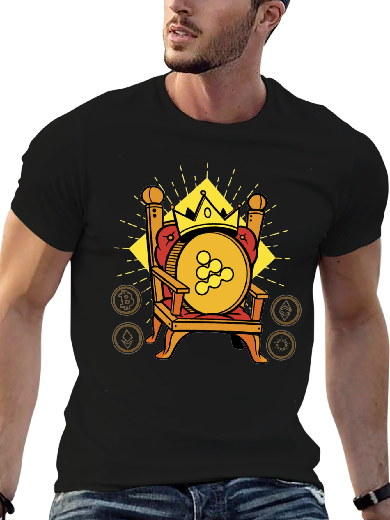Crypto King T-Shirt: Cardano on Throne