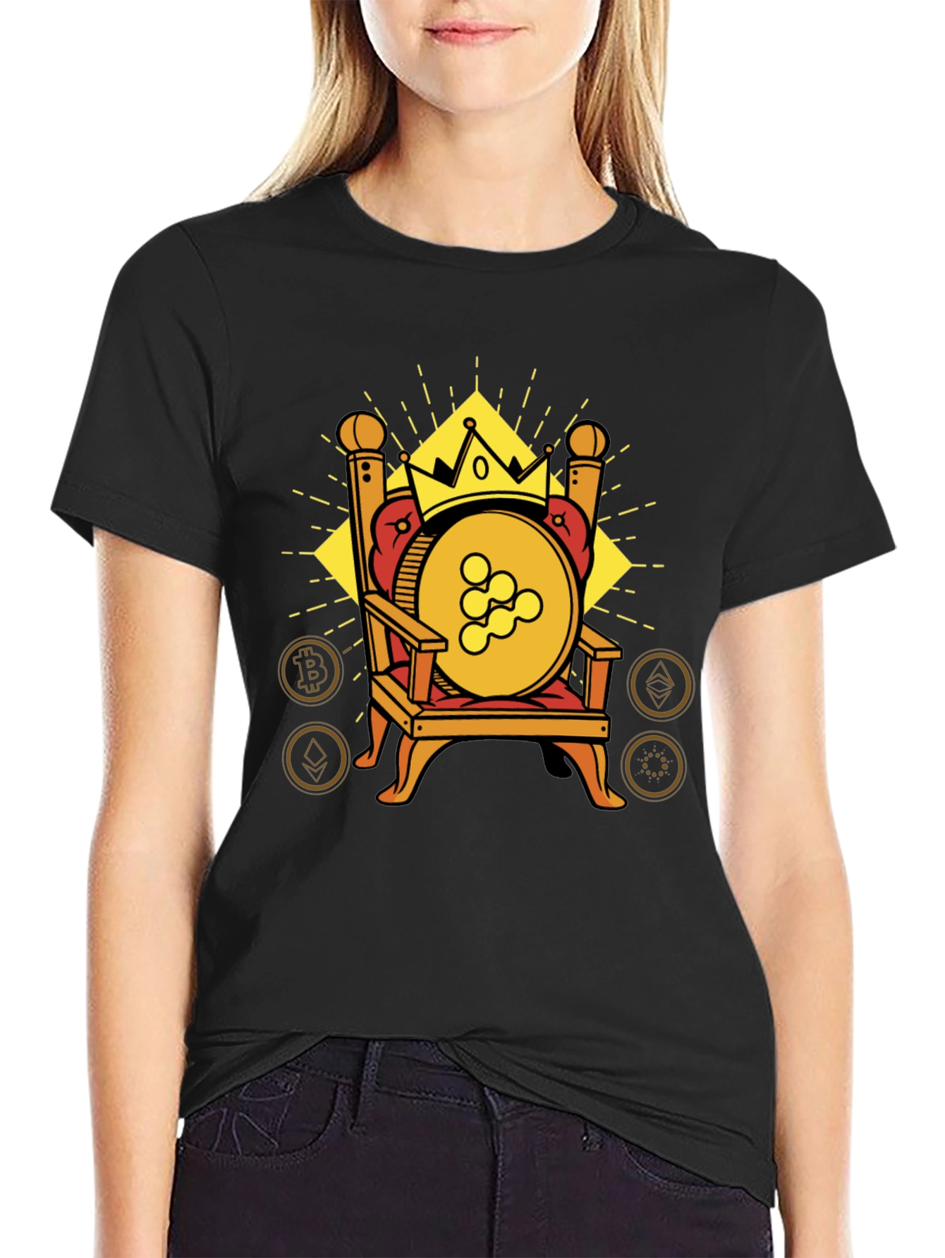 Crypto King T-Shirt: Cardano on Throne