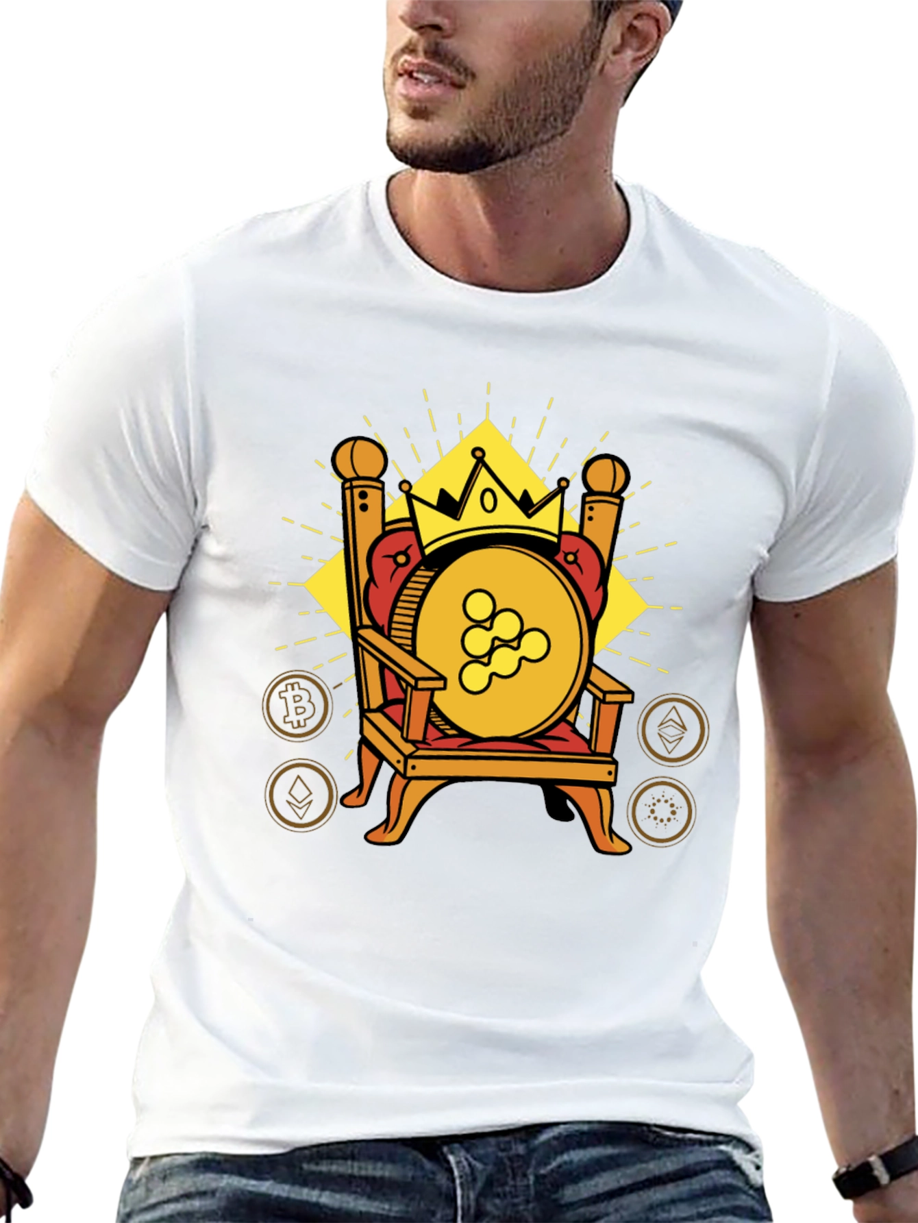 Crypto King T-Shirt: Cardano on Throne
