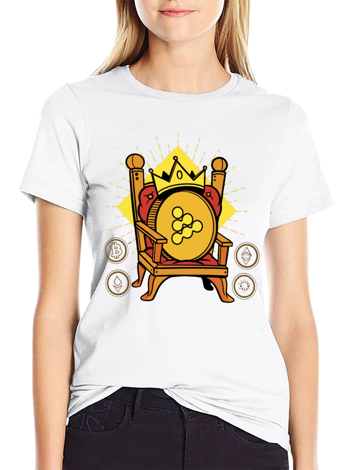 Crypto King T-Shirt: Cardano on Throne