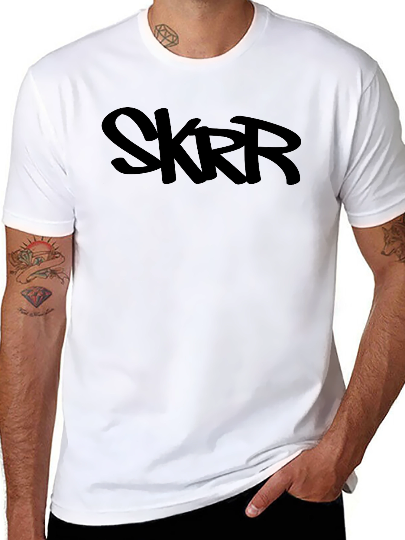 SKRR Mens Short Sleeve T-Shirt - Black
