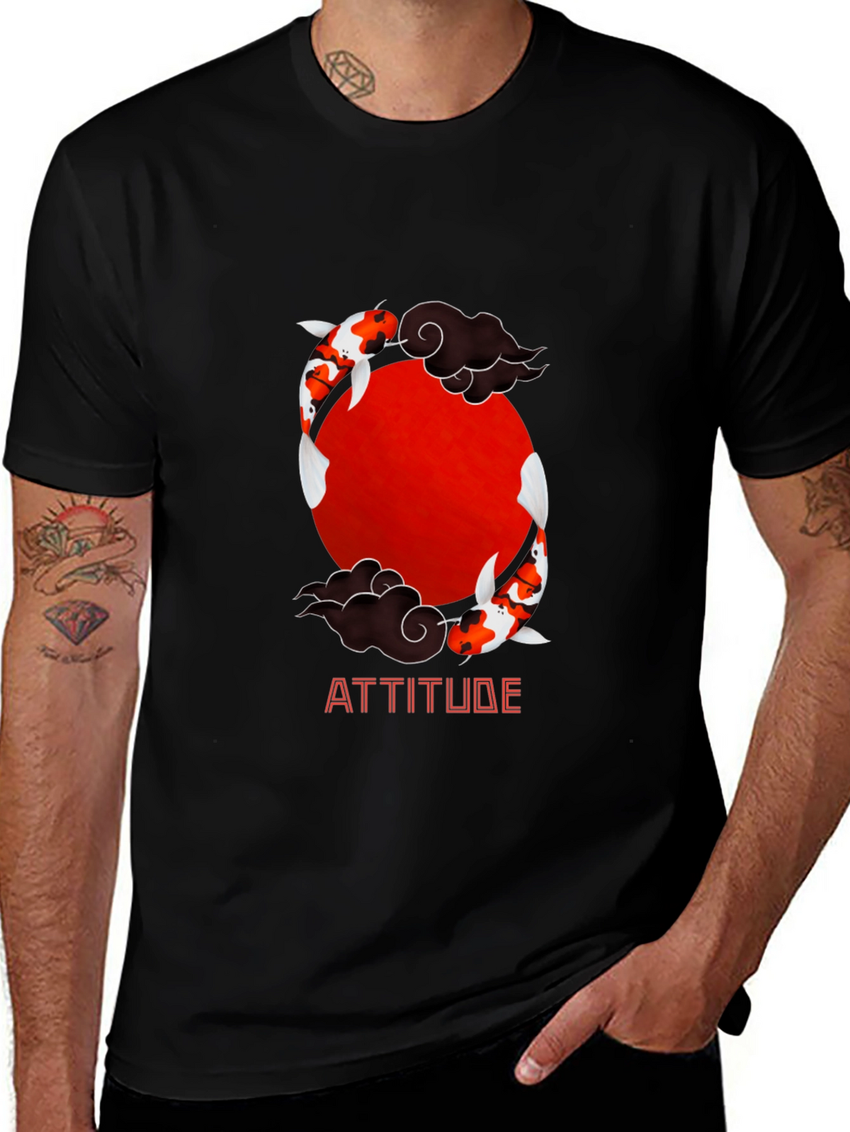 Koi Fish Attitude Graphic T-Shirt