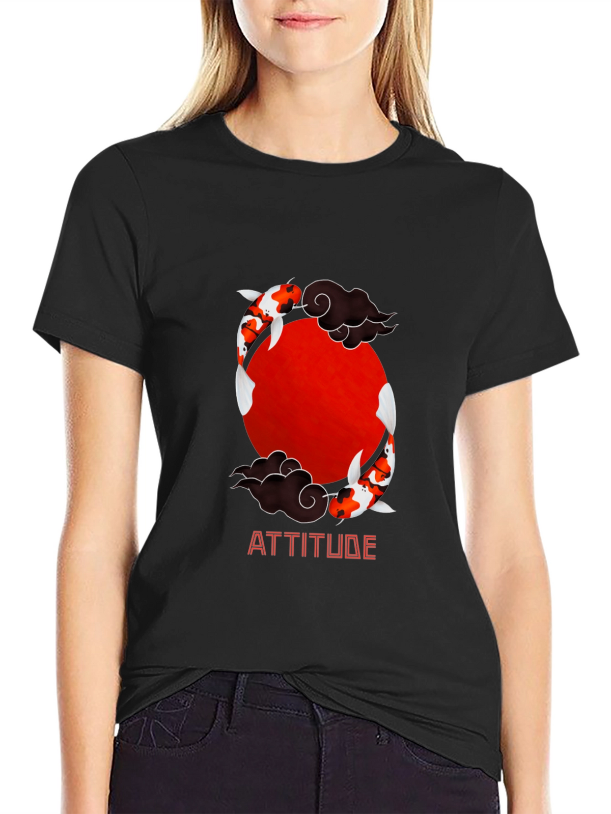 Koi Fish Attitude Graphic T-Shirt