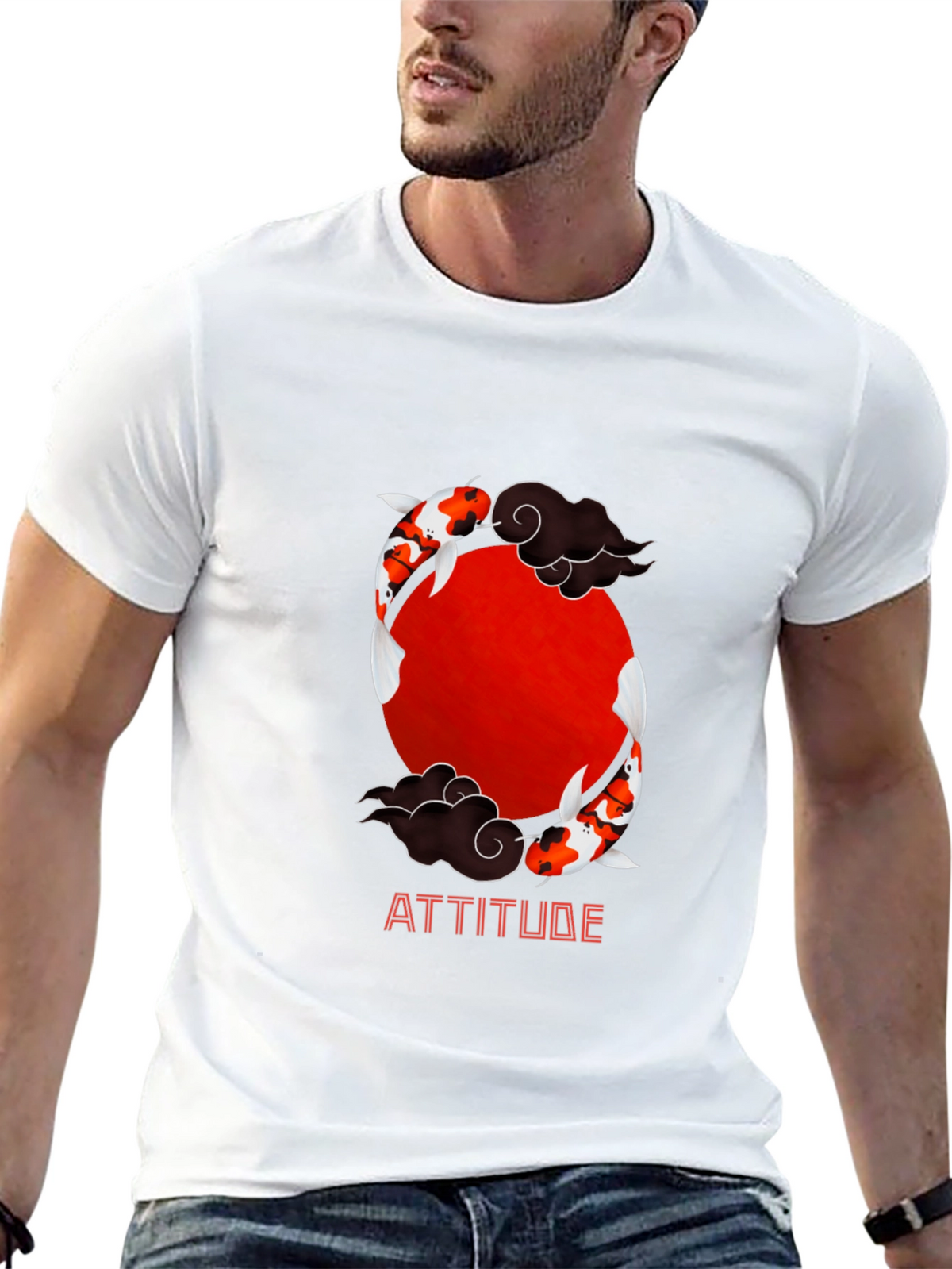 Koi Fish Attitude Graphic T-Shirt