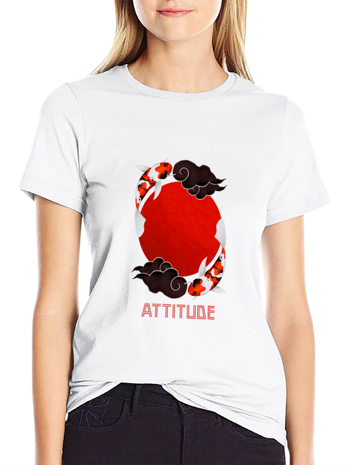 Koi Fish Attitude Graphic T-Shirt