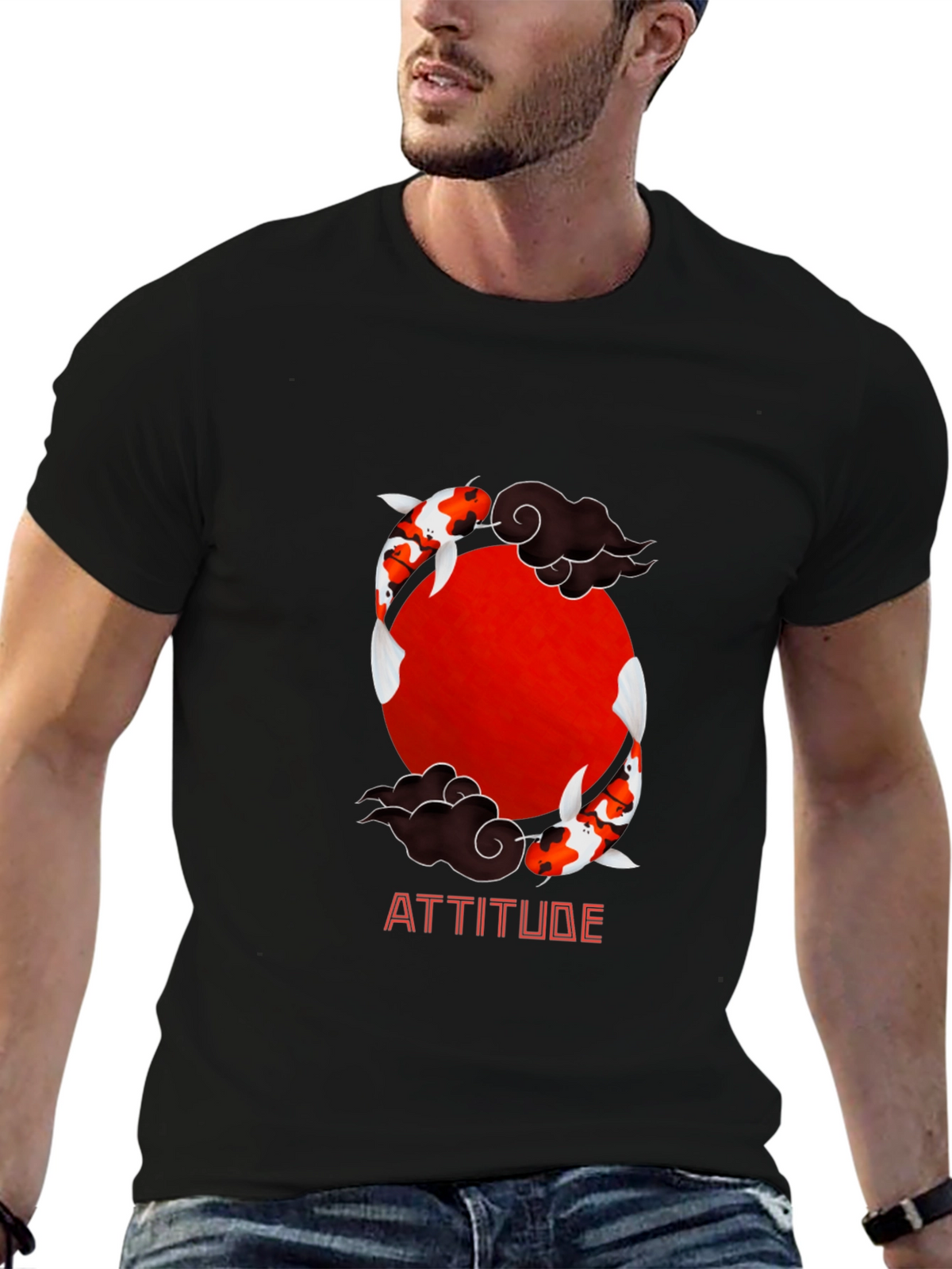 Koi Fish Attitude Graphic T-Shirt