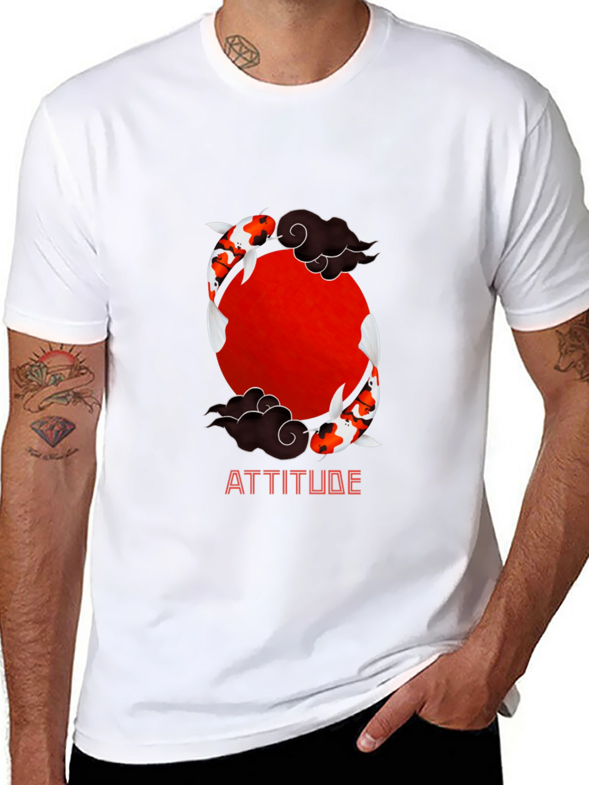 Koi Fish Attitude Graphic T-Shirt