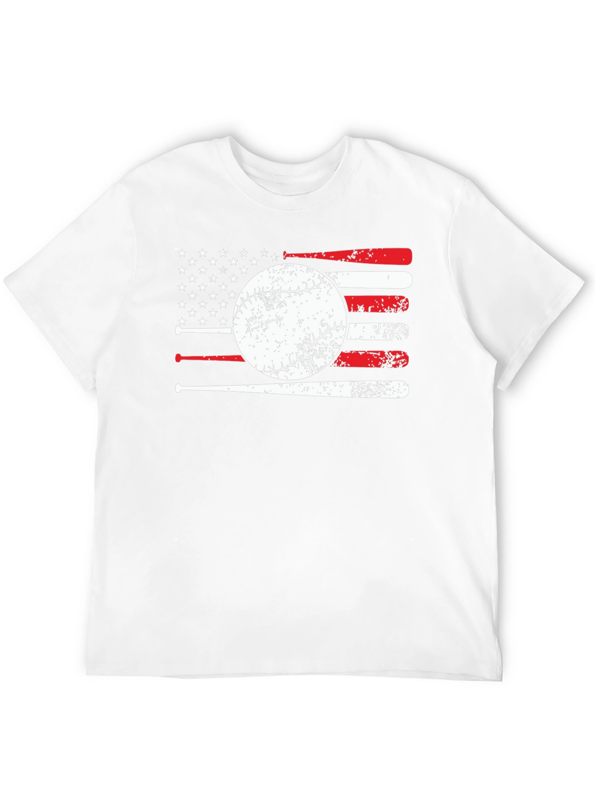 Baseball Flag Graphic T-Shirt - Patriotic Design