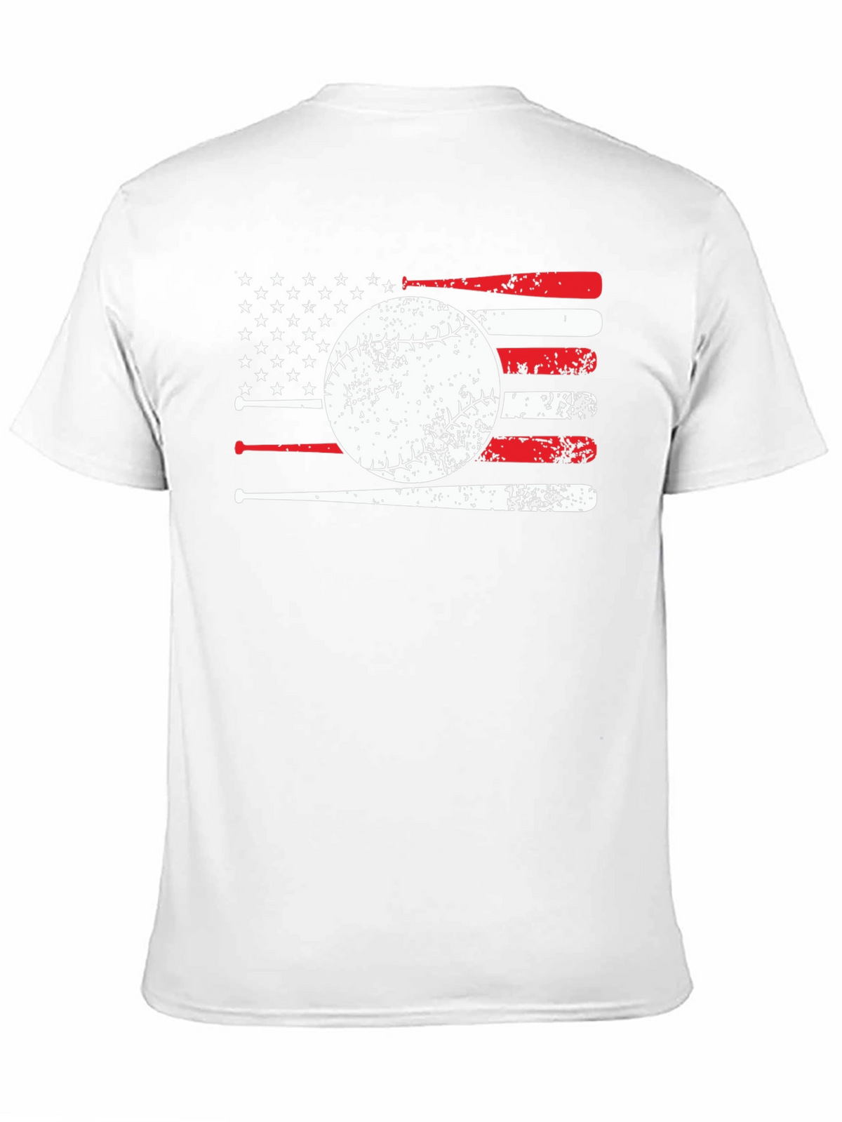Baseball Flag Graphic T-Shirt - Patriotic Design